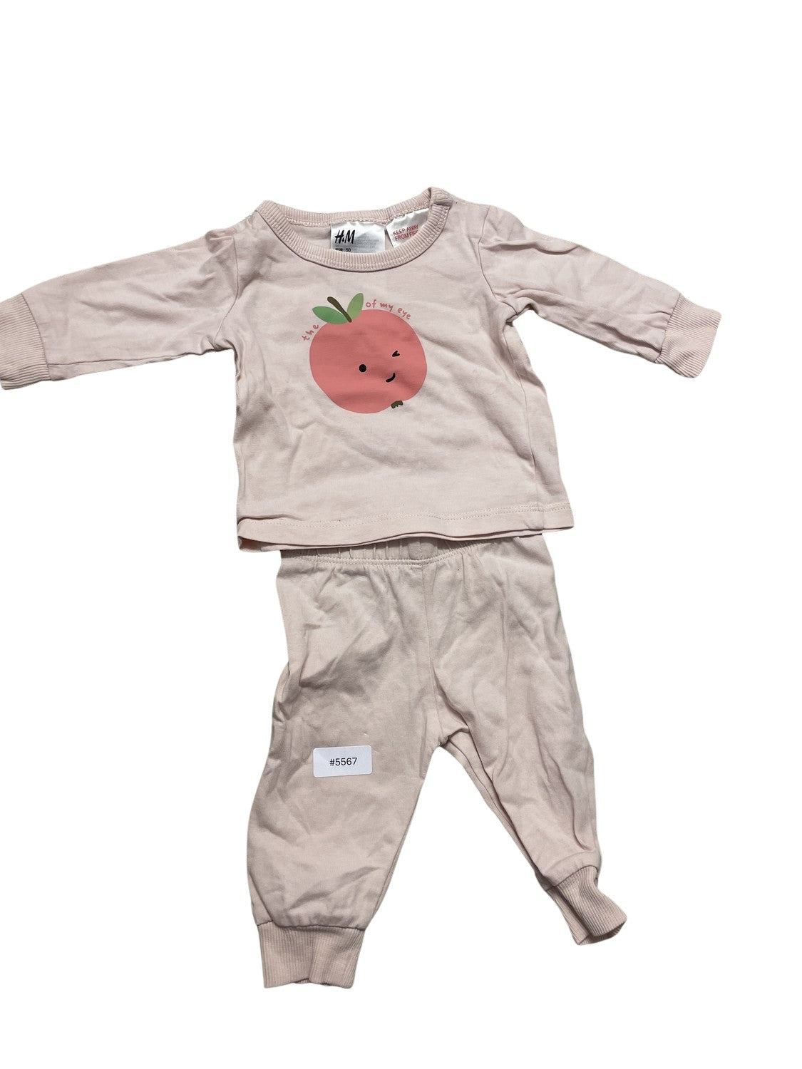 Langarmshirt mit Peach-Aufdruck - Gr. 50