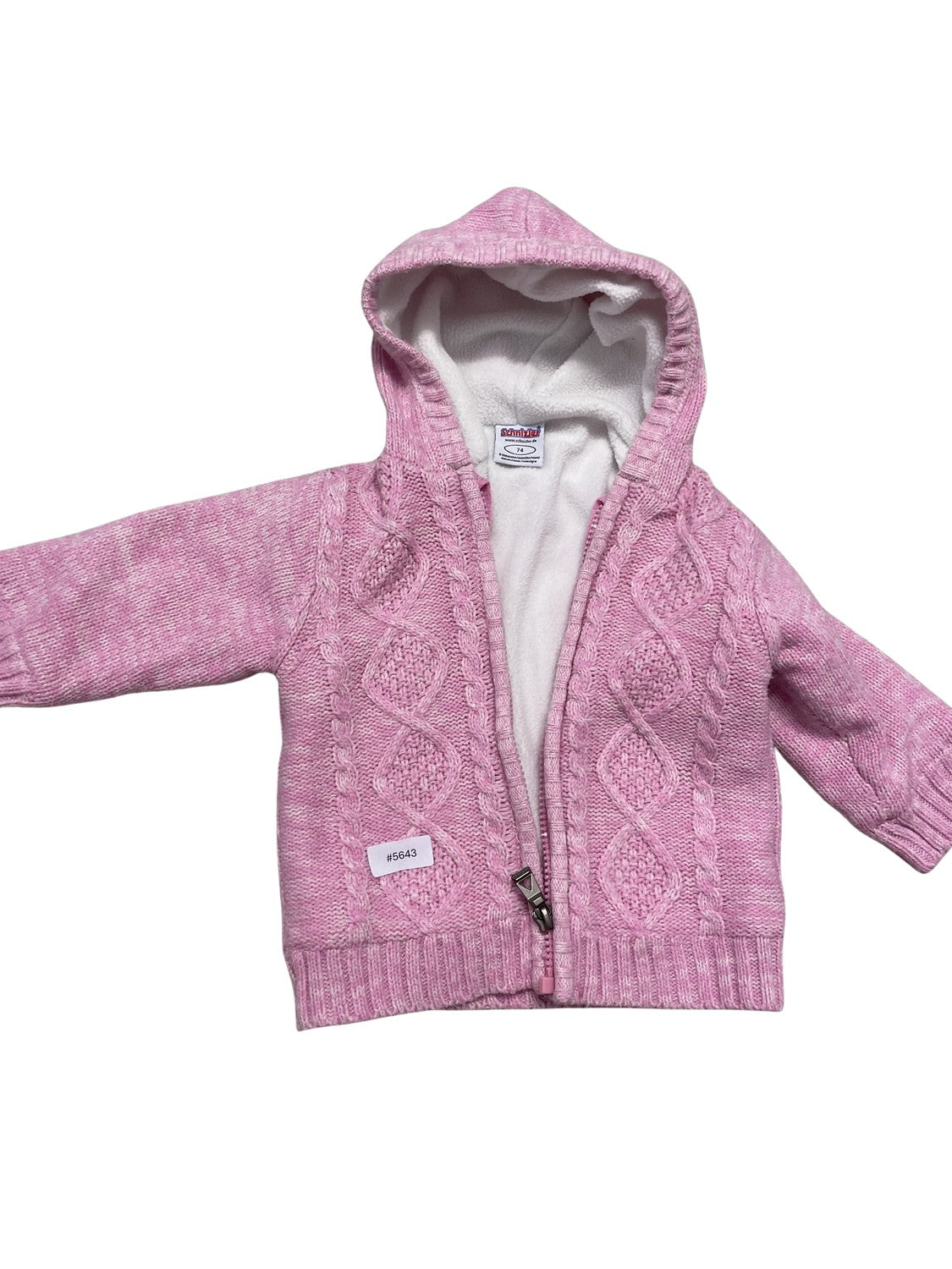 Rosa Strickjacke - Gr. 74