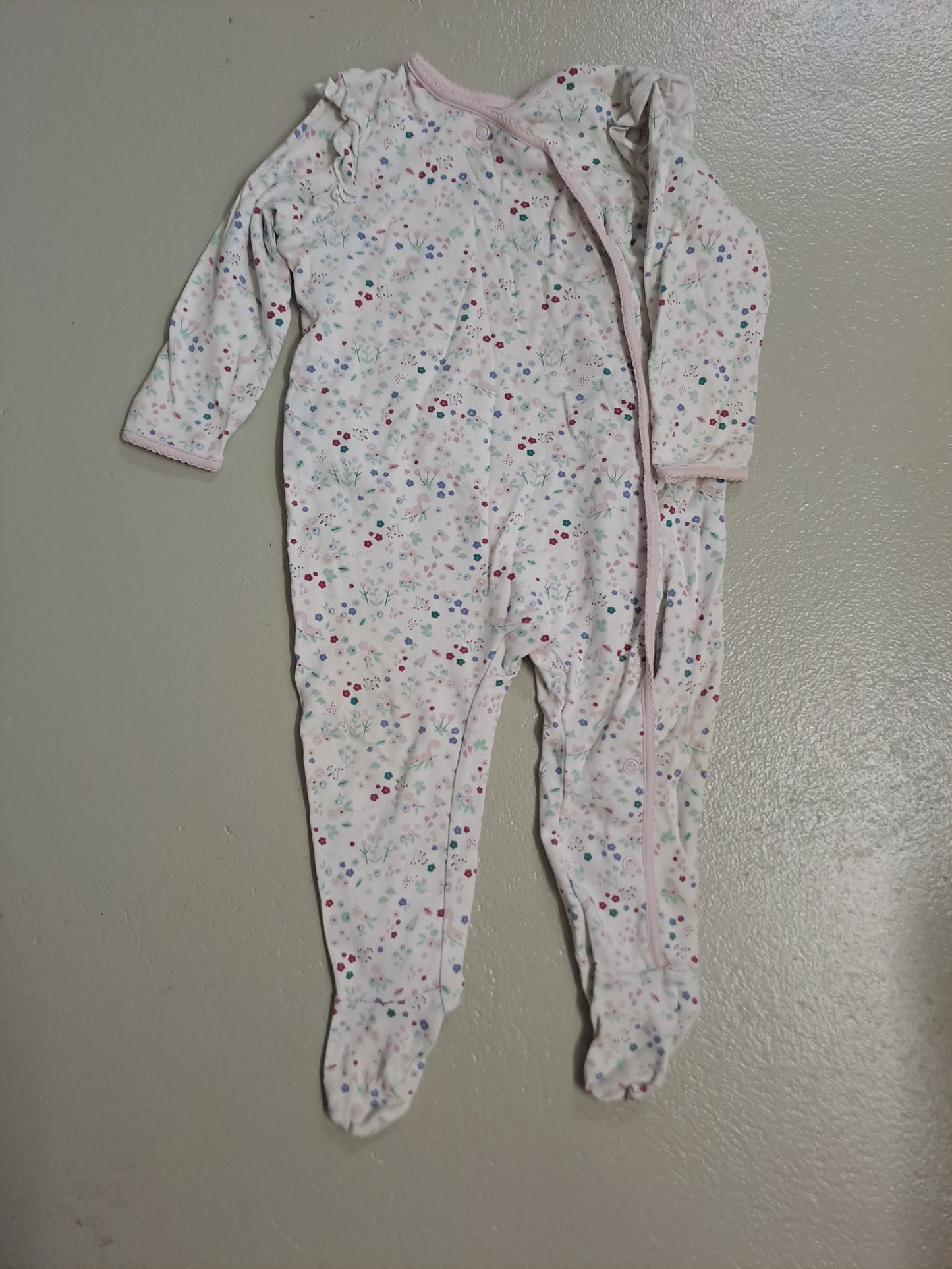 Strampler lang Blumen - Gr. 86