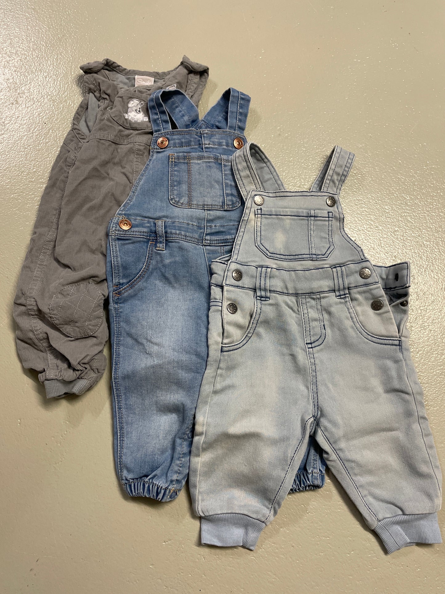 3er Bundle - Latzhose lang Jeans - Gr. 68
