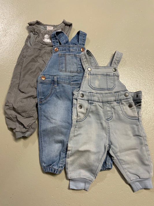 3er Bundle - Latzhose lang Jeans - Gr. 68