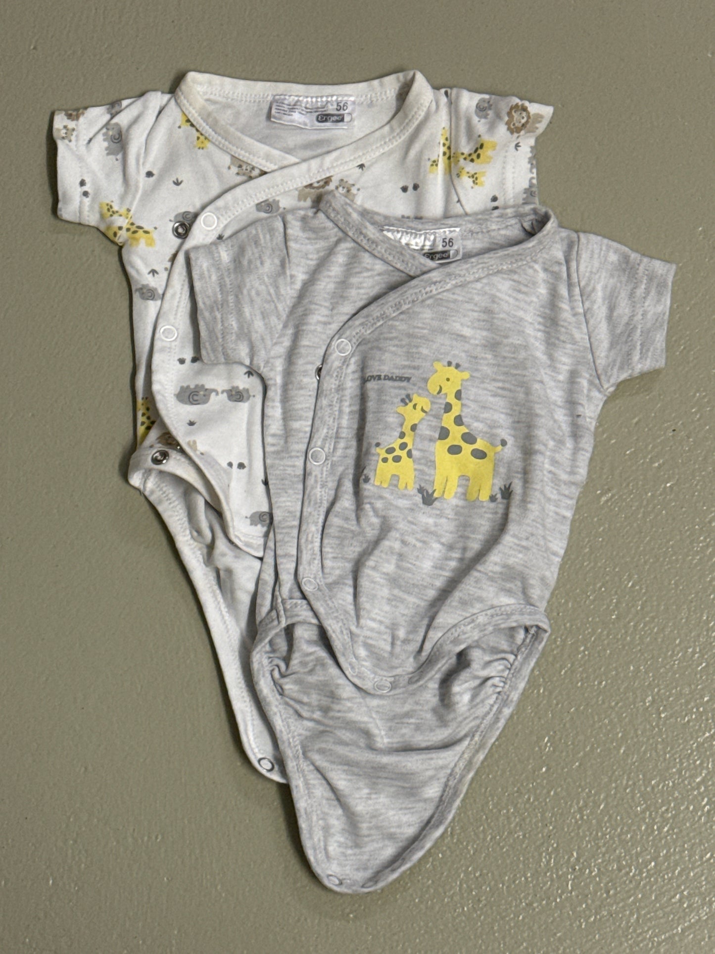 2er Bundle - Body (Wickel) kurz - Gr. 56