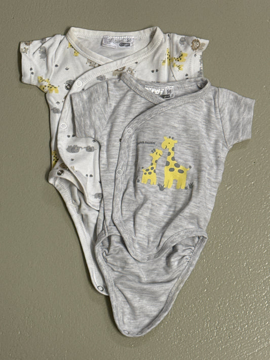 2er Bundle - Body (Wickel) kurz - Gr. 56