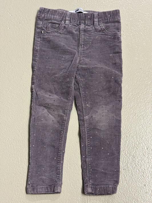 Hose Cord grau Sterne - Gr. 98