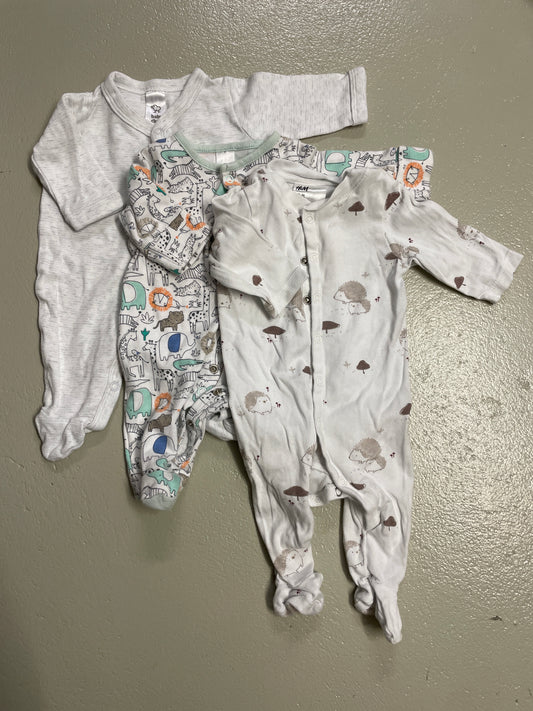 3er Bundle - Strampler lang - Gr. 56