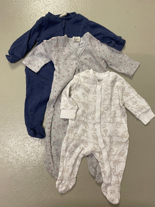 3er Bundle - Strampler lang - Gr. 50