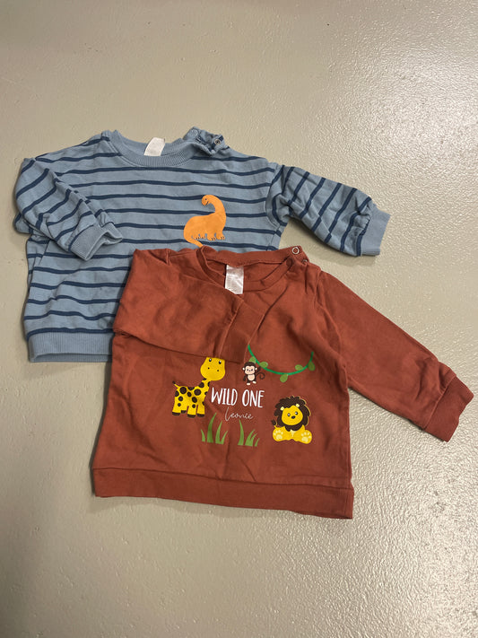 2er Bundle - Pullover Tiere - Gr. 80