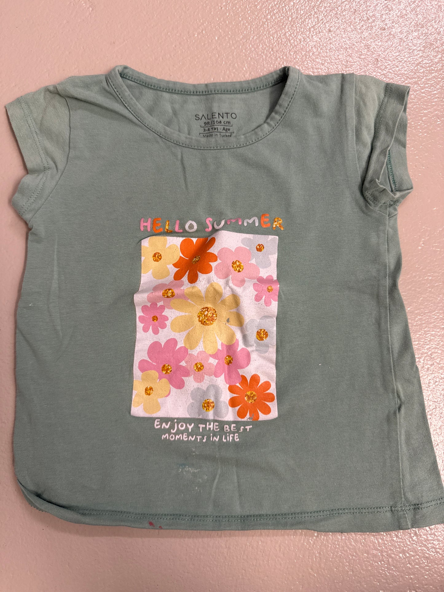 T-Shirt Blumen - Gr. 98