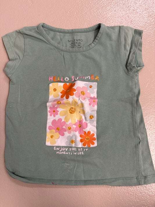 T-Shirt Blumen - Gr. 98