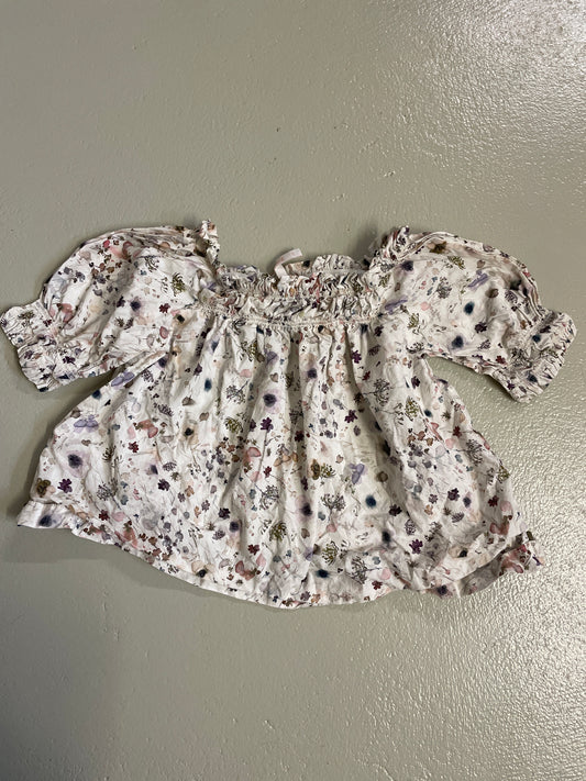 Bluse lang Blumen - Gr. 110