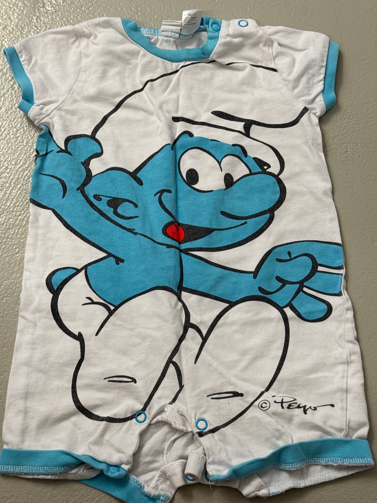 Strampler kurz Schlümpfe - Gr. 74