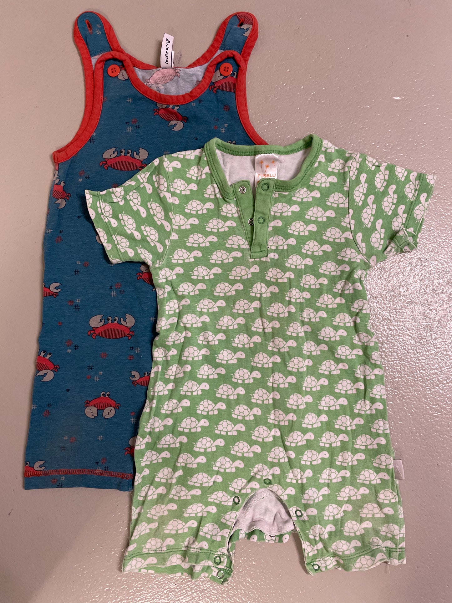 2-pack - short rompers - size 74/80