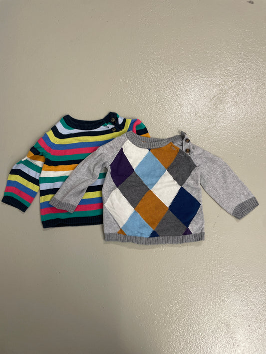 2er Bundle - Strickpullover lang - Gr. 74