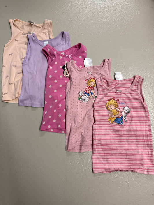 5er Bundle - Unterhemd Mädchen- Gr. 98