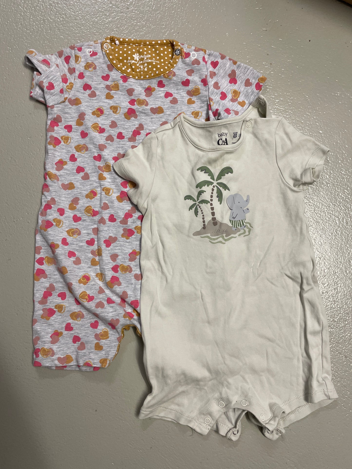 2er Bundle - Strampler kurz - Gr. 80