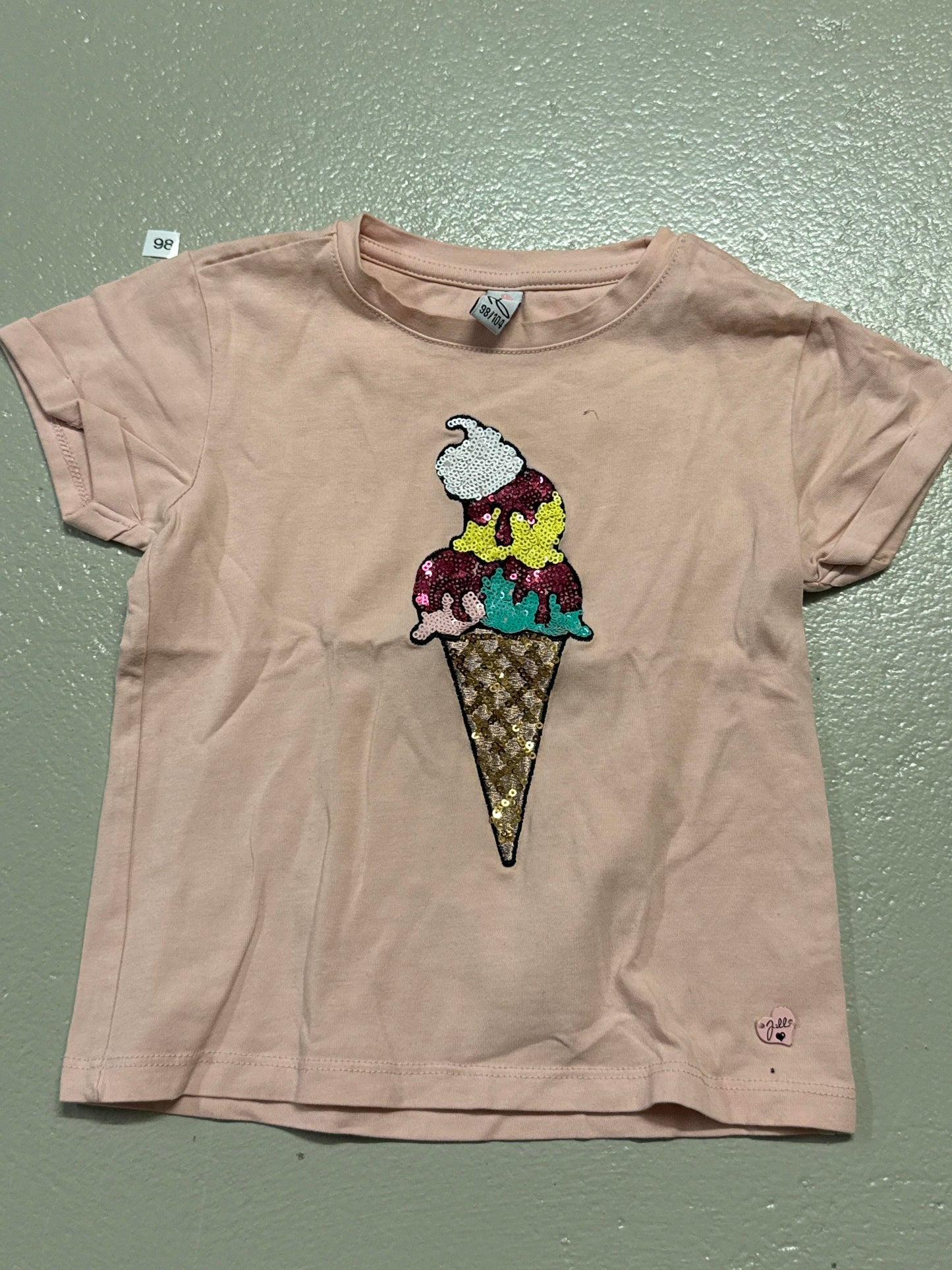 T-Shirt mit Glace-Motiv - Gr. 98