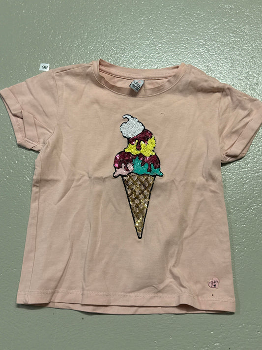 T-Shirt mit Glace-Motiv - Gr. 98