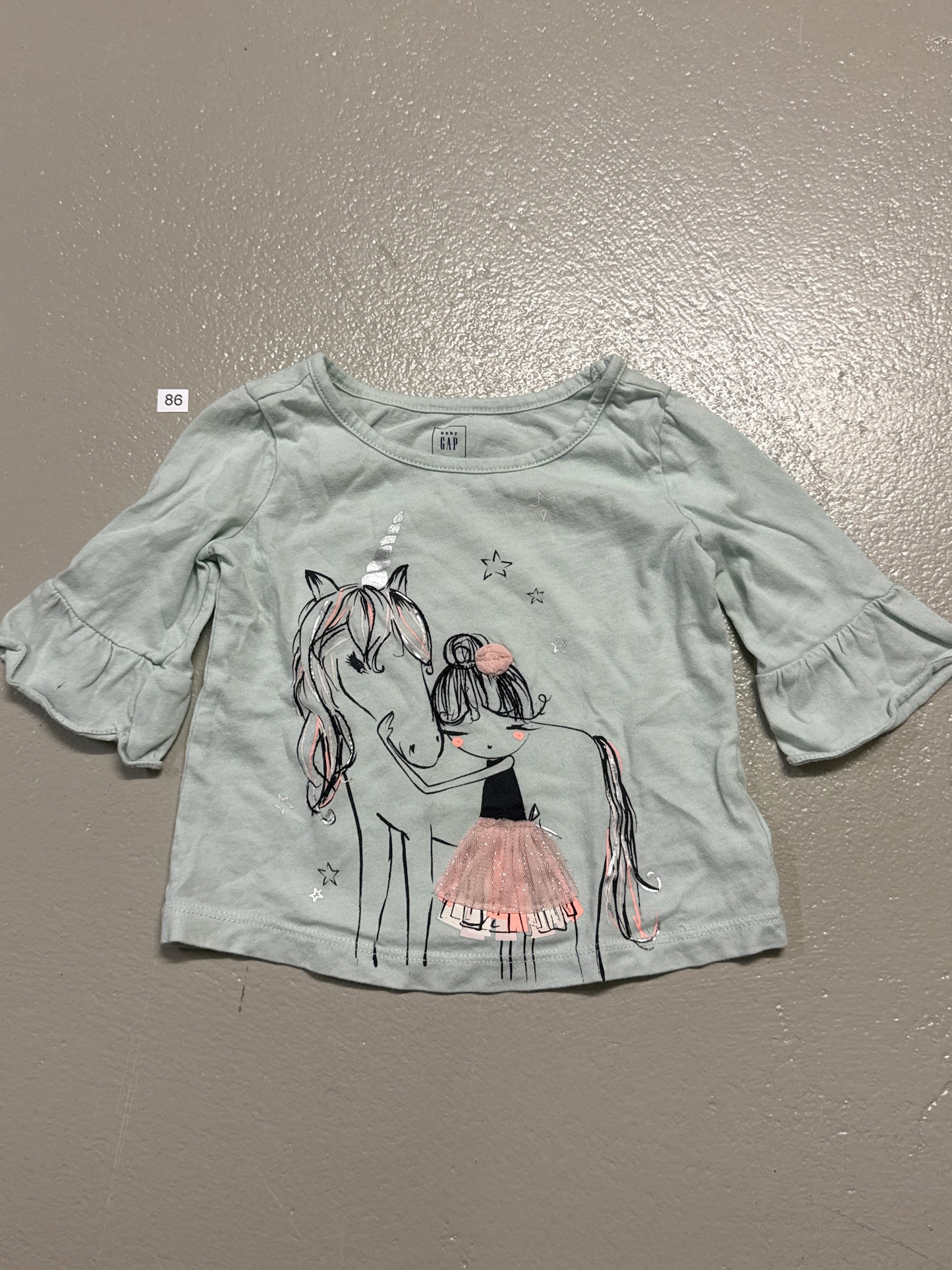 T-Shirt mit Einhorn-Motiv - Gr. 86