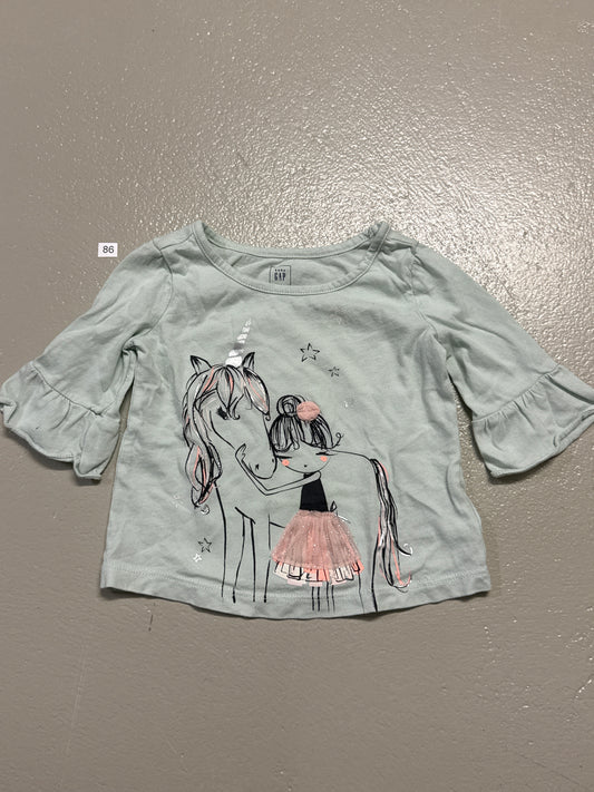 T-Shirt mit Einhorn-Motiv - Gr. 86