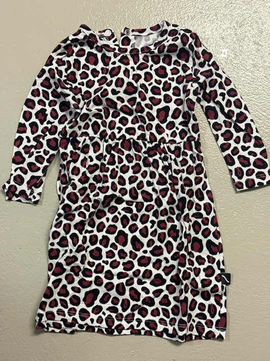 Kleid mit Leopardenmuster - Gr. 74