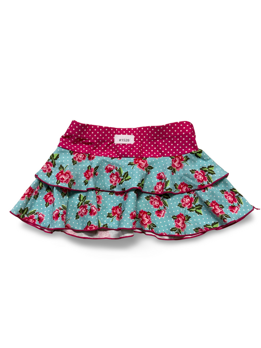 Volantrock mit Blumenmuster - Gr. 98