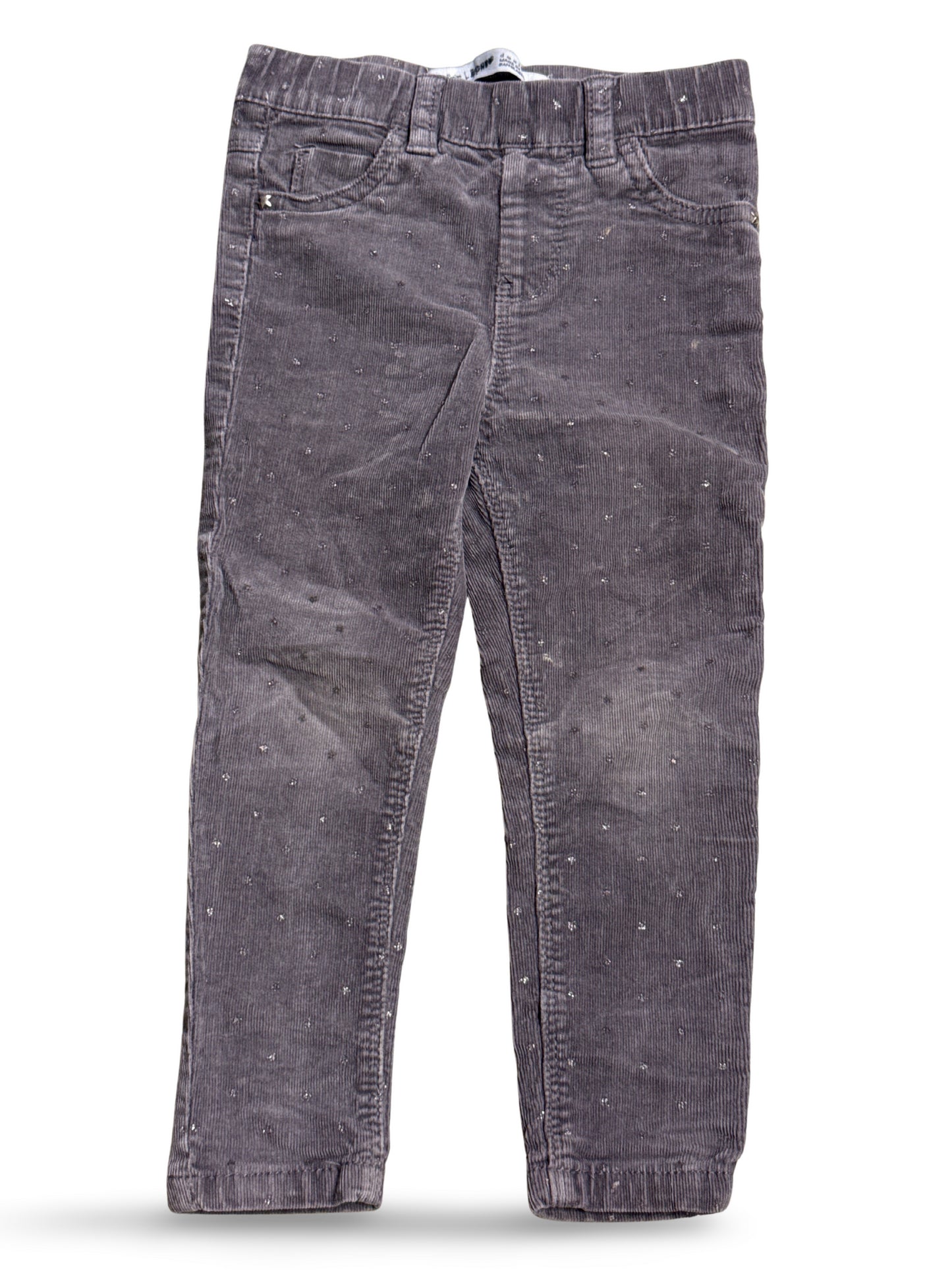 Hose Cord grau Sterne - Gr. 98