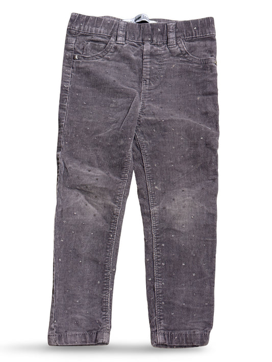 Hose Cord grau Sterne - Gr. 98