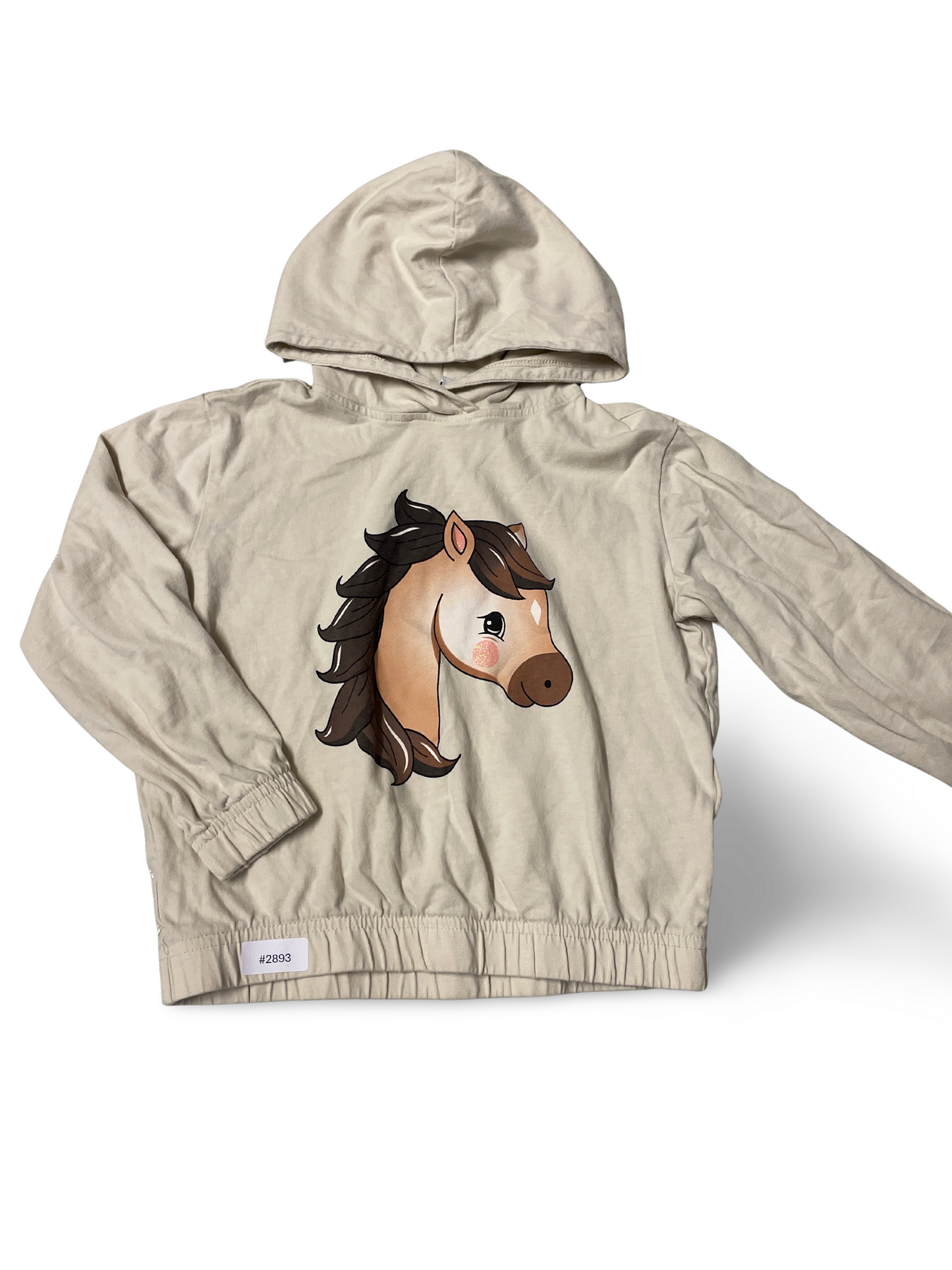 Kapuzenpullover mit Pferdemotiv - Gr. 110