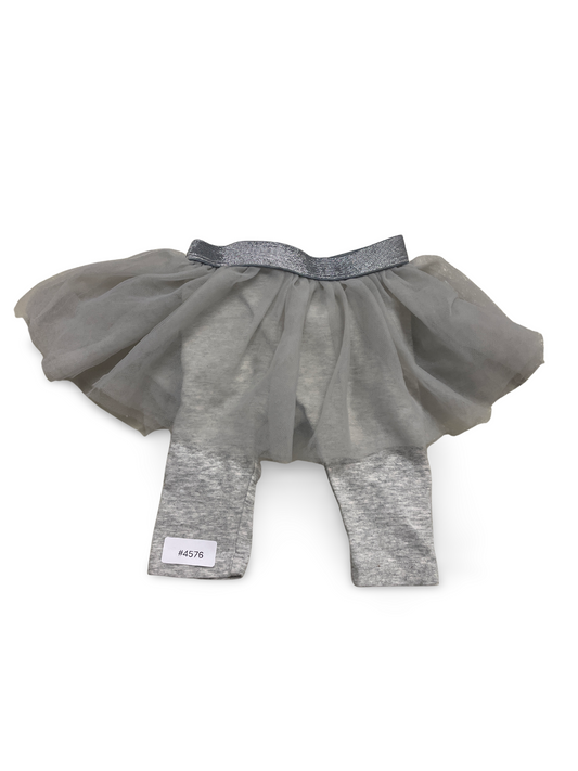 Graue Leggings mit Tüllrock - Gr. 56