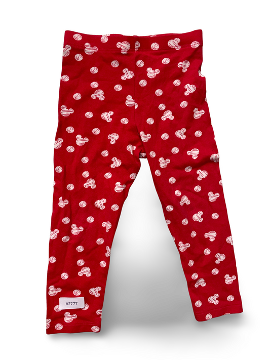 Rote Leggings mit Mauskopf-Print - Gr. 86