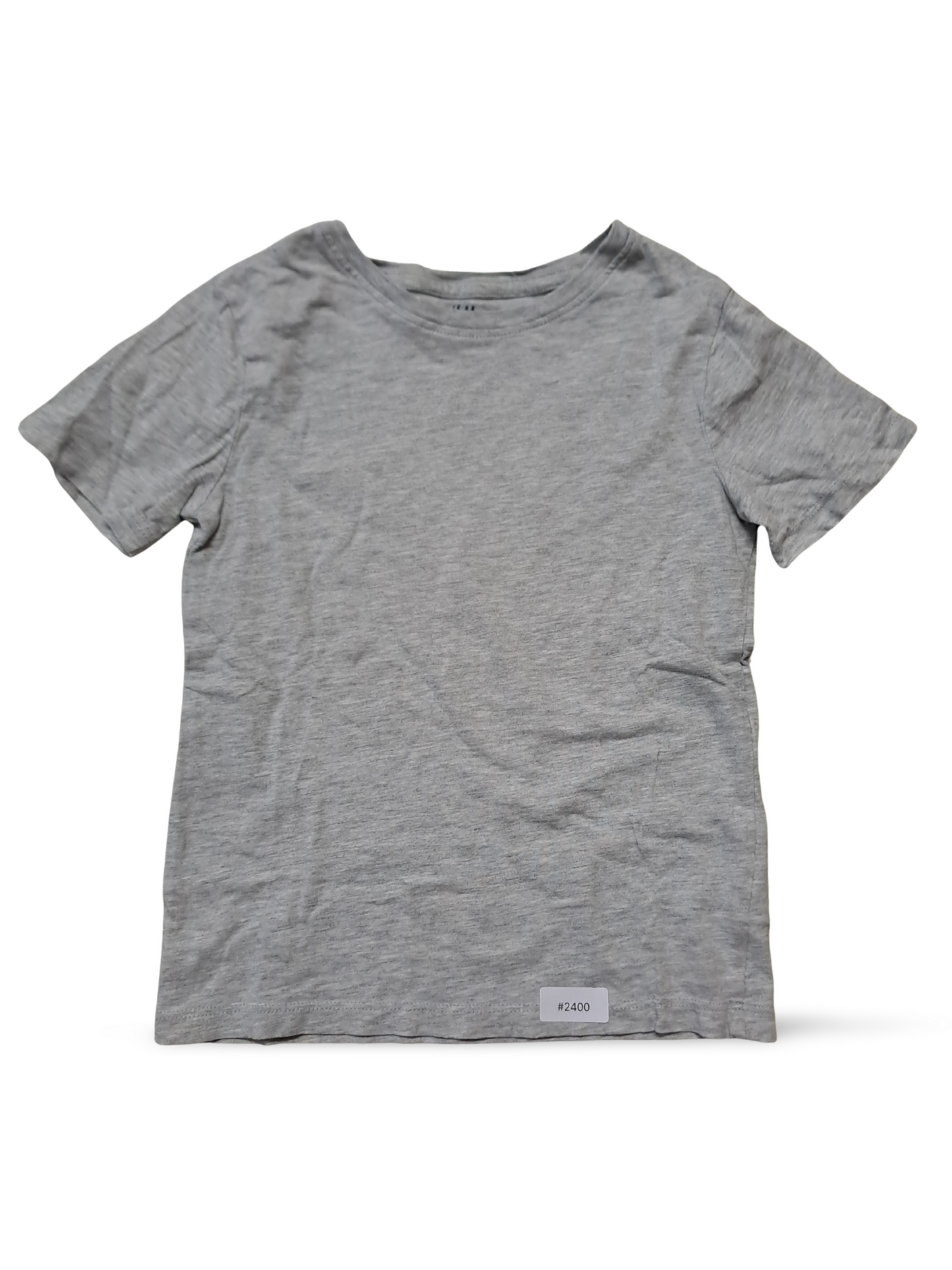 Grau meliertes Kurzarm T-Shirt - Gr. 110