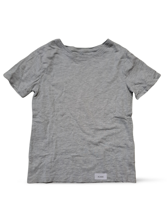 Grau meliertes Kurzarm T-Shirt - Gr. 110