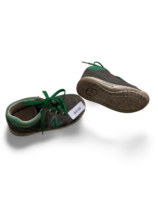 Kindersneaker grau mit grünen Details - Gr. 21