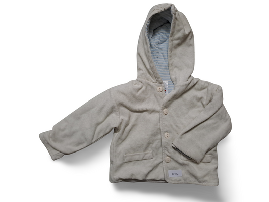 Gefütterte Kapuzenjacke mit Knöpfen - Gr. 74