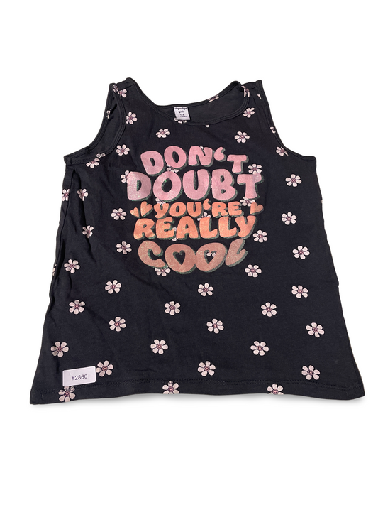 Mädchen Top mit Spruch und Blumenprint - Gr. 122