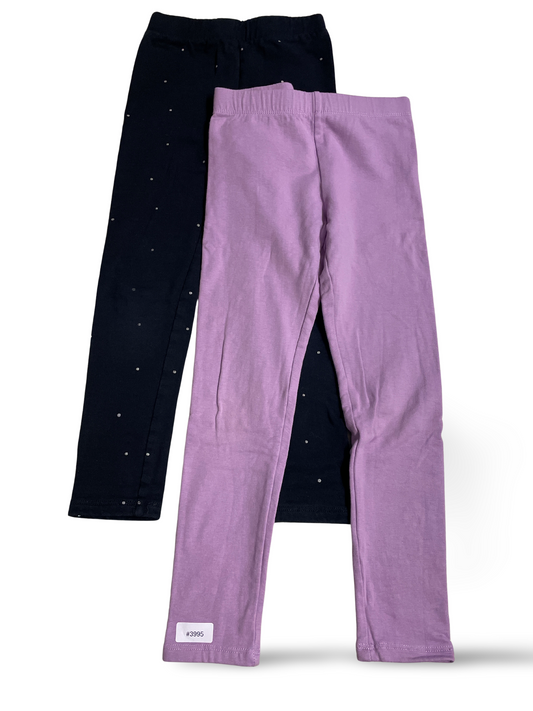 2er Bundle Leggings lila und dunkelblau - Gr. 122