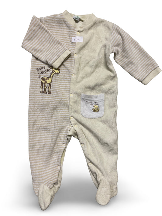 Babystrampler mit Giraffe - Gr. 68