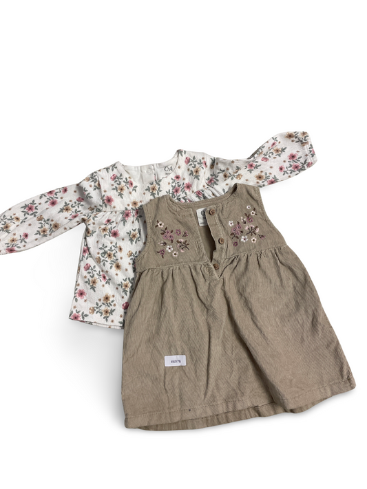 2er Bundle Kleider mit Blumenmuster - Gr. 68