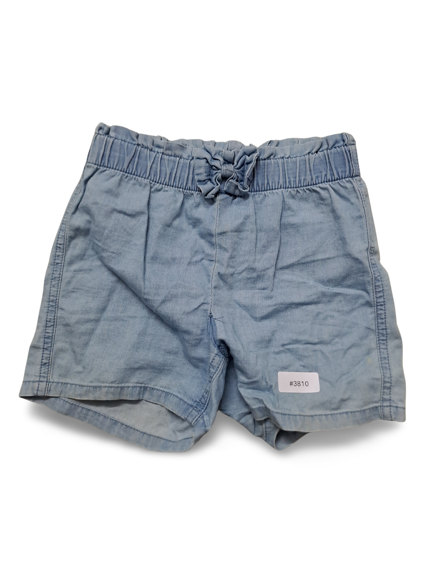 Hellblaue Jeansshorts mit Schleife - Gr. 80