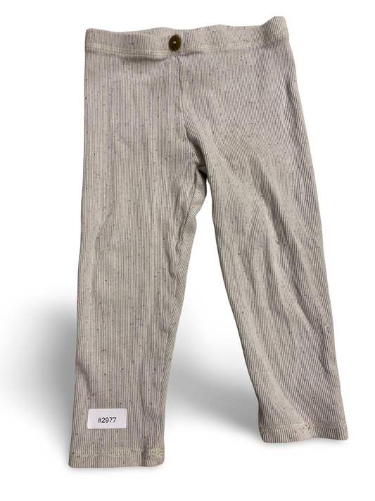 Gerippte Leggings mit Zierknopf - Gr. 86