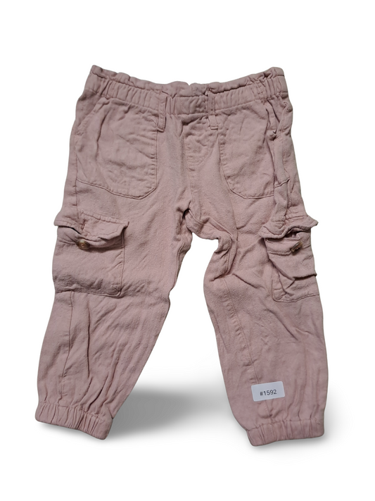 Rosa Jogginghose mit Taschen - Gr. 98