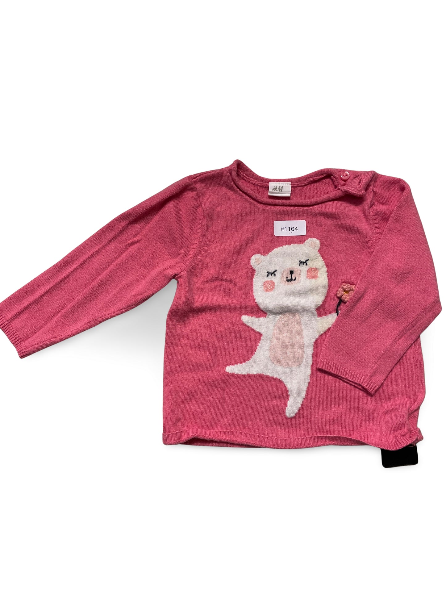 Pullover mit Bärenmotiv - Gr. 74