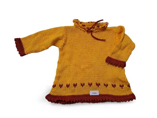 Knitted dress with heart border - size. 86