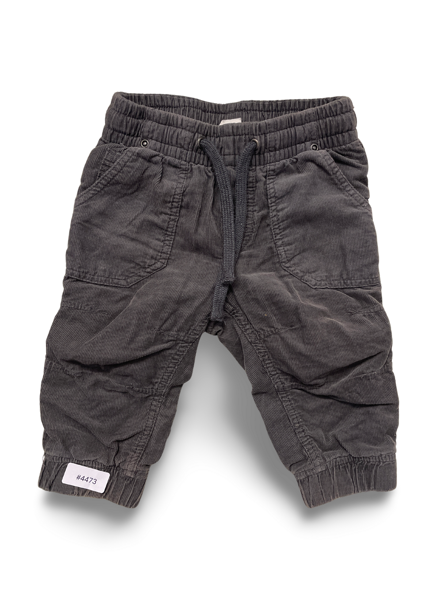Dunkelgraue Cord Jogginghose - Gr. 68