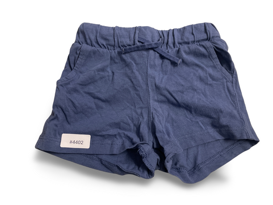 Blaue Baumwollshorts mit Tunnelzug und Taschen - Gr. 86