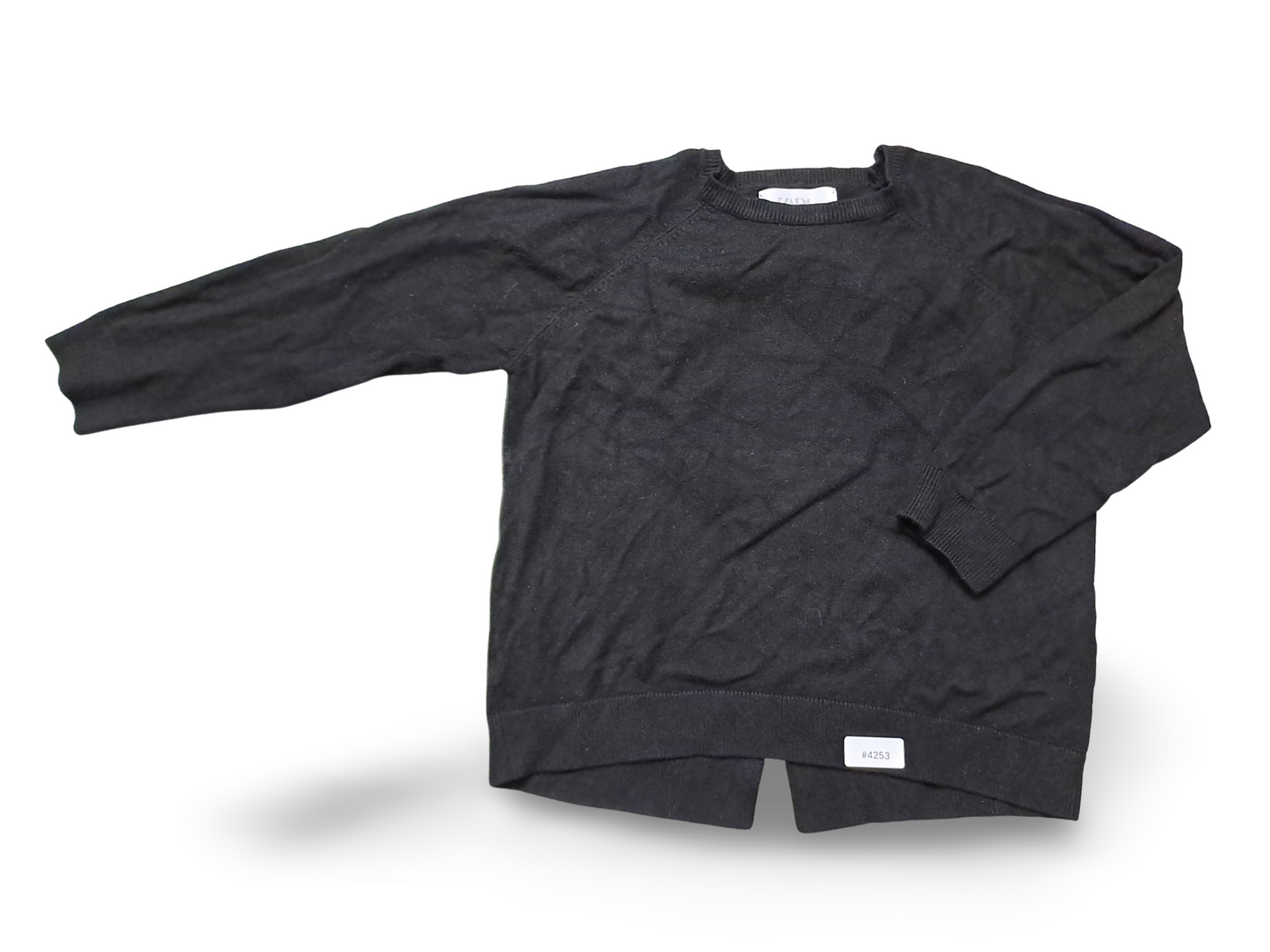 Dunkelgrauer Feinstrickpullover - Gr. 134