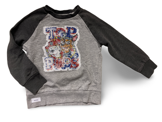 Sweatshirt with Paw Patrol sequin motif - size 122