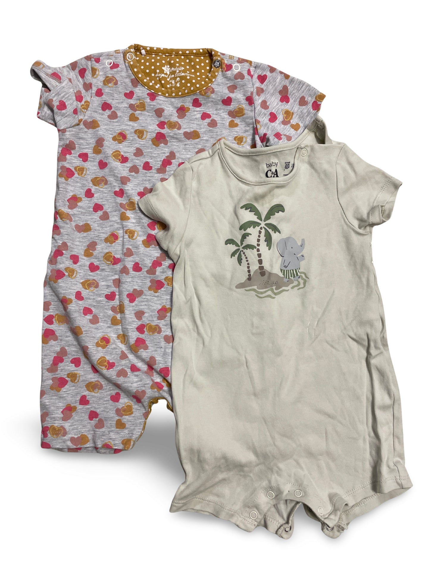 2er Bundle - Strampler kurz - Gr. 80