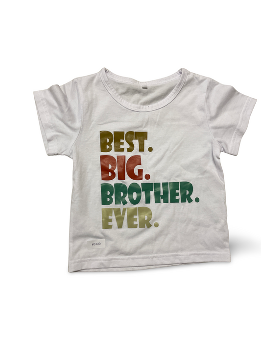 Weisses T-Shirt mit Big Brother Schriftzug - Gr. 104