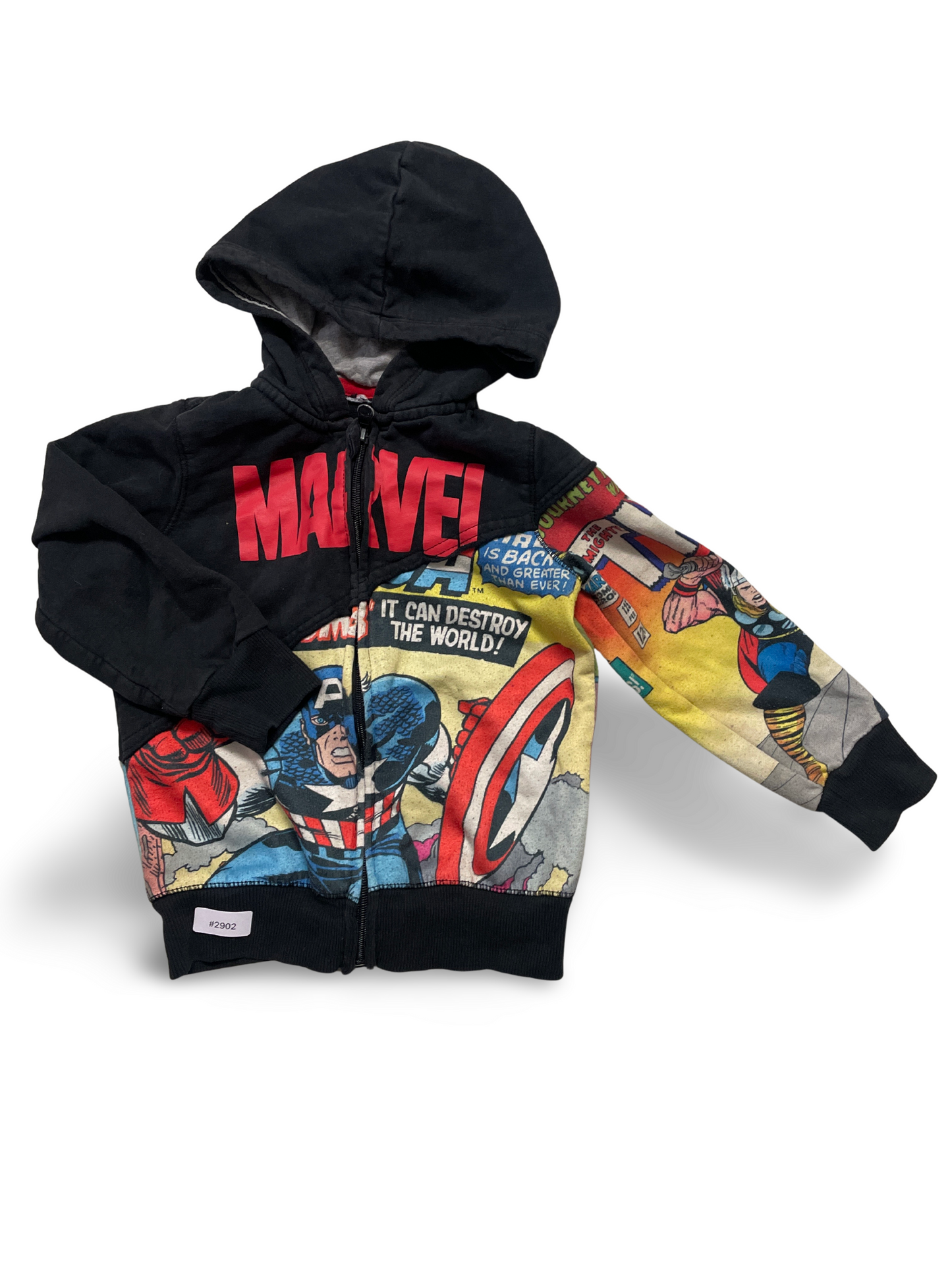 Marvel Kapuzenjacke mit Comicprint und Reissverschluss - Gr. 104